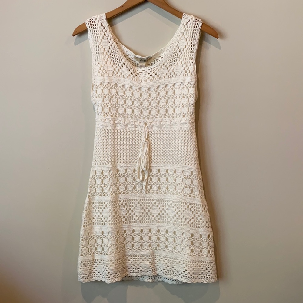 NWT Forever 21 brand cream crochet style dress